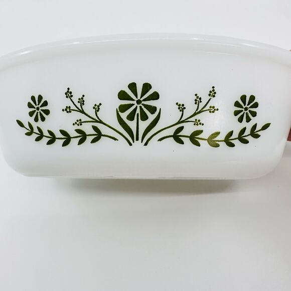 Vintage Glassbake J235 1Qt Casserole W/Lid And 1.5Qt Baker No Lid 2 Floral Bowls - Picture 6 of 12